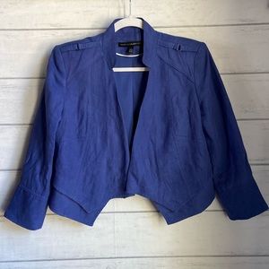 WHBM blue cropped Jacket